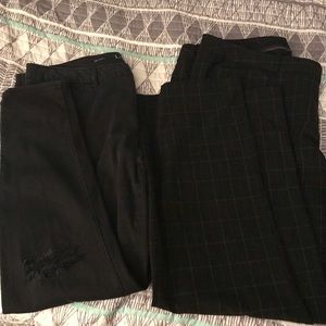 2 pairs of black pants